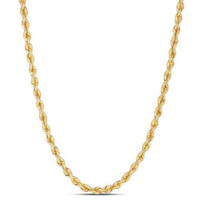 3.7mm 14k Yellow Gold Light Rope Chain