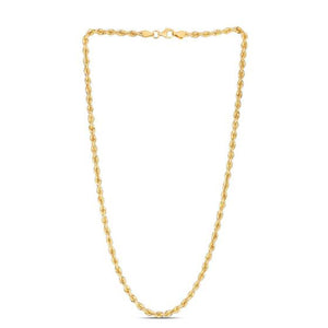 3.7mm 14k Yellow Gold Light Rope Chain