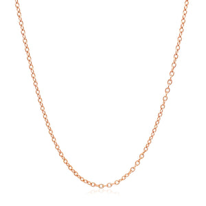 1.5mm 18k Rose Gold Round Oval Link Chain