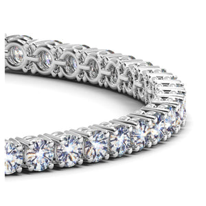 10 cctw Lab Grown Round Diamond Tennis Bracelet in 14k White Gold (F/G VS2/SI1)