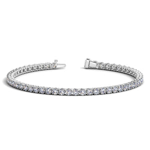 5 cctw Lab Grown Round Diamond Tennis Bracelet in 14k White Gold (F/G  VS2/SI1)