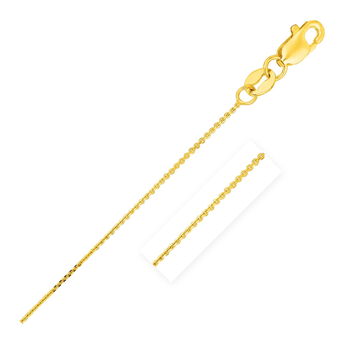 0.5mm 14k Yellow Gold Cable Link Chain