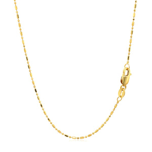 1.0mm 14k Yellow Gold Diamond-Cut Bead Chain