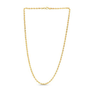 1.5mm 14k Yellow Gold Light Rope Chain