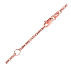 1.8mm 18k Rose Gold Extendable Cable Chain