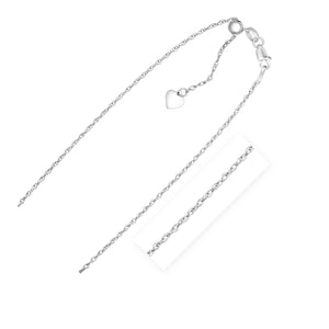 1.5mm Sterling Silver Adjustable Rope Chain