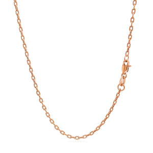 1.9mm 14k Rose Gold Double Extendable Cable Chain