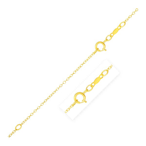 1.2mm 14k Yellow Gold Extendable Cable Chain