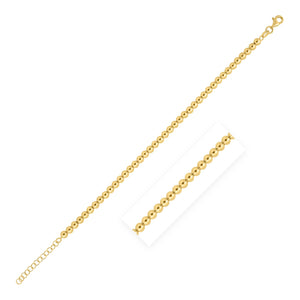 4mm 14k Yellow Gold Bead Bracelet