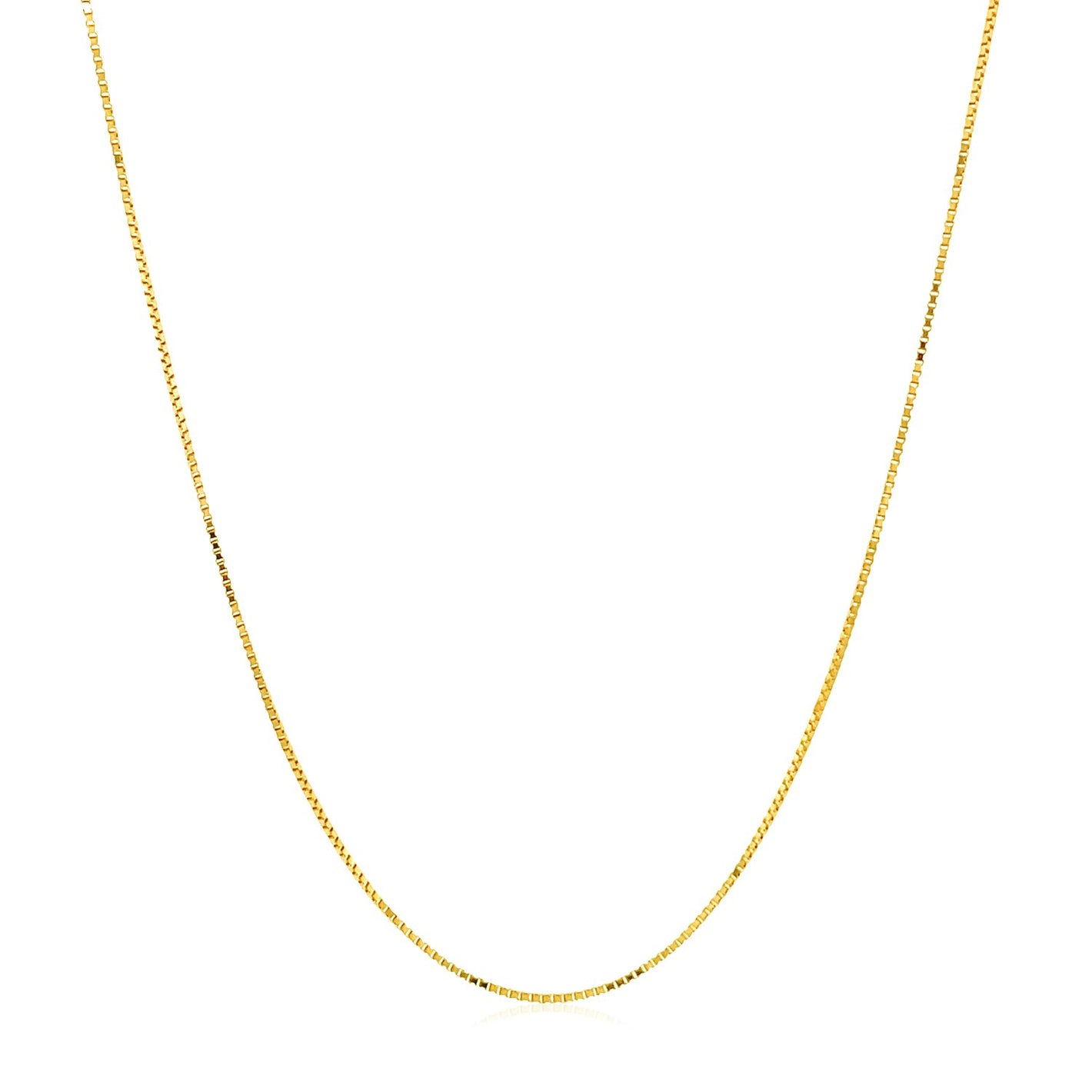 0.6mm 14k Yellow Gold Double Extendable Box Chain