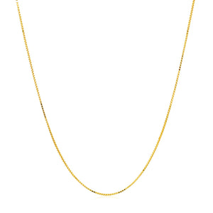 0.6mm 14k Yellow Gold Double Extendable Box Chain