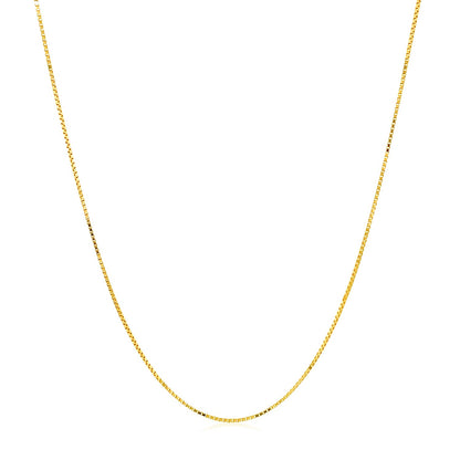 0.6mm 14k Yellow Gold Double Extendable Box Chain