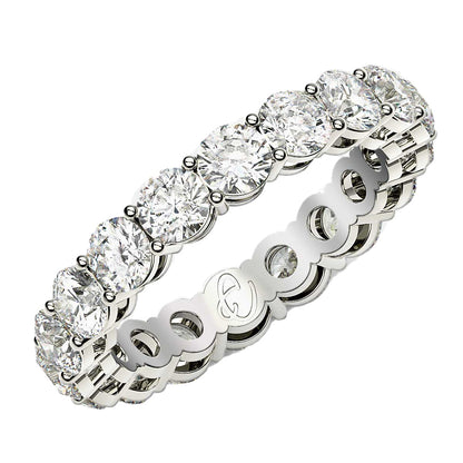 2 cttw Round Cut Lab Grown Diamond Eternity Ring in 14k White Gold (FG/VS2)