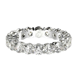 2 cttw Round Cut Lab Grown Diamond Eternity Ring in 14k White Gold (FG/VS2)