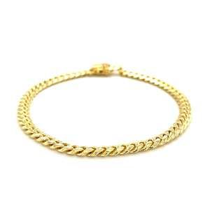 5.0mm 10k Yellow Gold Classic Miami Cuban Solid Bracelet