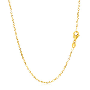 1.5mm 18k Yellow Gold Round Cable Link Chain