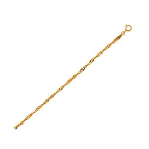 2.2mm 10k Yellow Gold Singapore Chain