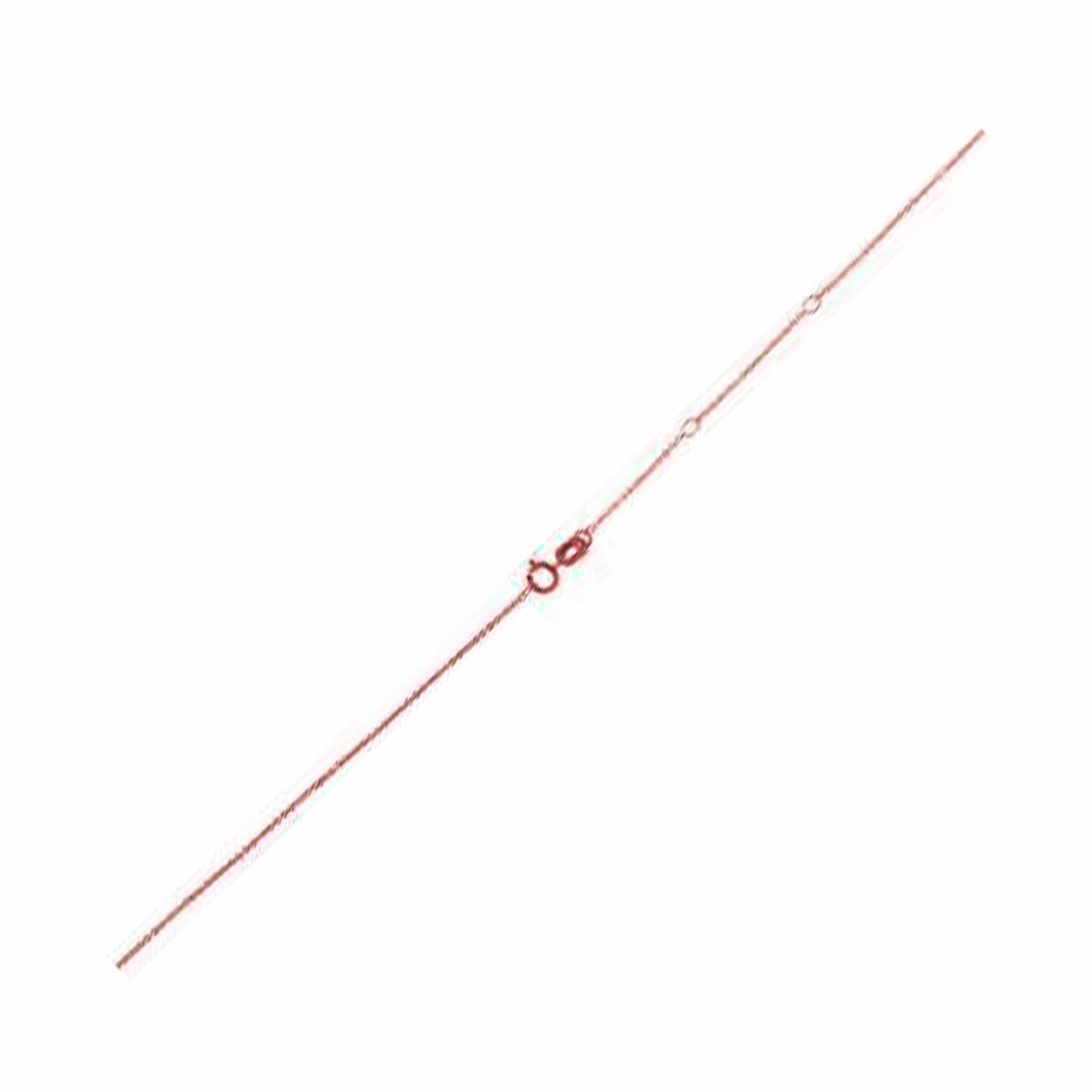 1.0mm 14k Rose Gold Adjustable Cable Chain