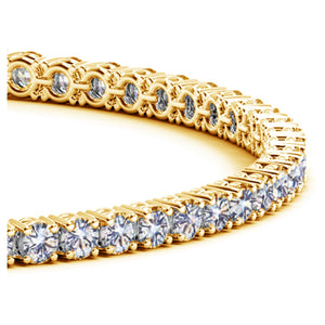 5 cctw Lab Grown Round Diamond Tennis Bracelet in 14k Yellow Gold (F/G  VS2/SI1)