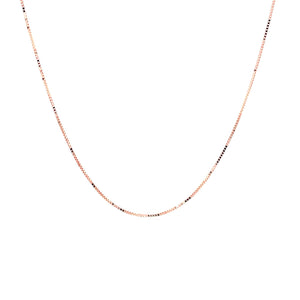 0.4mm 14k Rose Gold Classic Box Chain