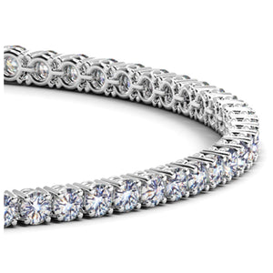 4 cctw Lab Grown Round Diamond Tennis Bracelet in 14k White Gold (F/G  VS2/SI1)