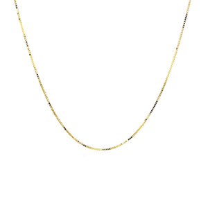 0.45mm 14k Yellow Gold Classic Box Chain