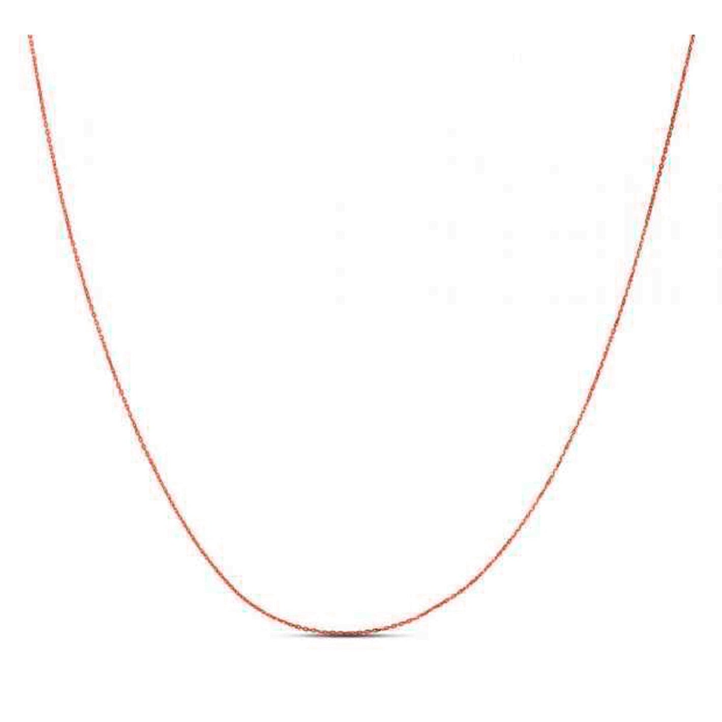 0.80mm 14k Rose Gold Double Extendable Diamond Cut Cable Chain