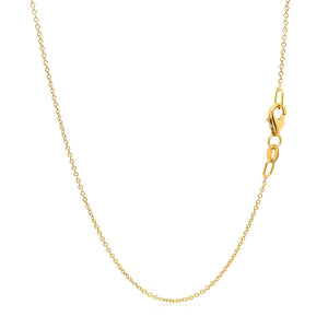 1.0mm 14k Yellow Gold Double Extendable Cable Chain