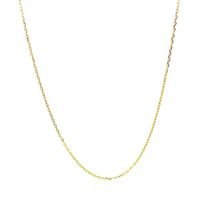 0.8mm 18k Yellow Gold Diamond Cut Cable Link Chain