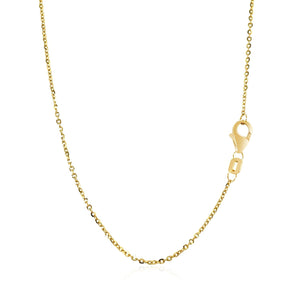 14k Yellow Gold with a Shiny Flat Bar Necklace