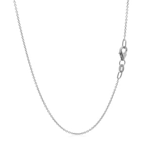 1.0mm 14k White Gold Double Extendable Cable Chain