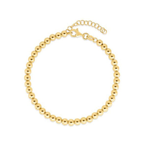 14k Yellow Gold Bead Necklace