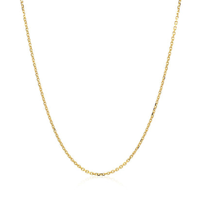 1.1mm 18k Yellow Gold Diamond Cut Cable Link Chain