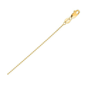 2.5mm 18k Yellow Gold Bead Chain