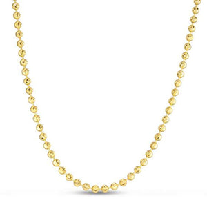 4.8mm 14k Yellow Gold Moon Cut Bead Chain