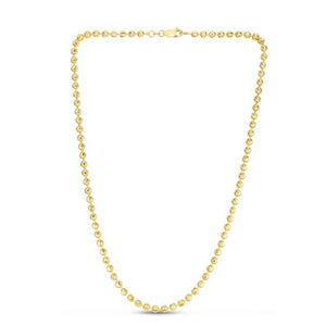 4.8mm 14k Yellow Gold Moon Cut Bead Chain