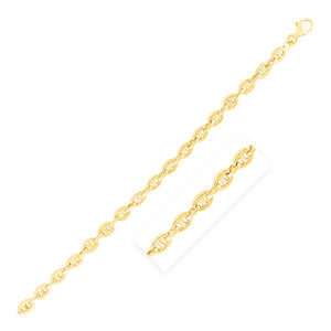 5.4mm 14k Yellow Gold High Polish Mariner Link Bracelet