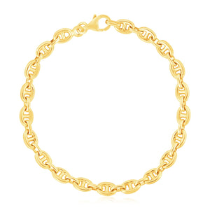 5.4mm 14k Yellow Gold High Polish Mariner Link Bracelet