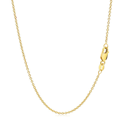 1.3mm 14k Yellow Gold Round Cable Link Chain