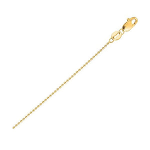 2.5mm 14k Yellow Gold Bead Chain