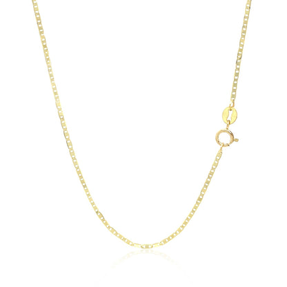 1.2mm 10k Yellow Gold Mariner Link Chain