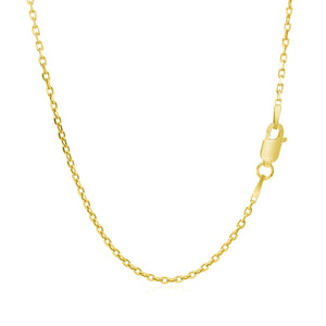 1.5mm 18k Yellow Gold Diamond Cut Cable Link Chain