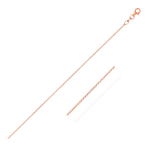 1.0mm 14k Rose Gold Double Extendable Cable Chain