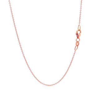 1.0mm 14k Rose Gold Double Extendable Cable Chain