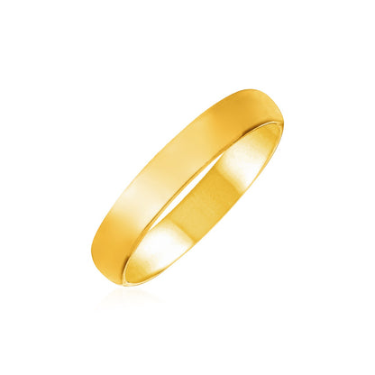 4mm 14k Yellow Gold Comfort Fit Wedding Band