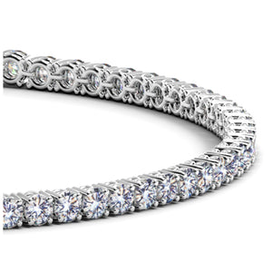 3 cctw Lab Grown Round Diamond Tennis Bracelet in 14k White Gold (F/G VS2/SI1)