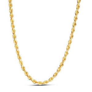 4.3mm 14k Yellow Gold Light Rope Chain