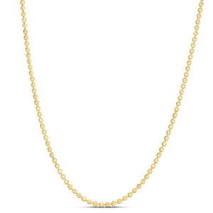 2.5mm 14k Yellow Gold Moon Cut Bead Chain