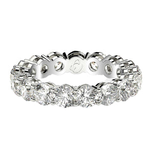 3 cttw Round Cut Lab Grown Diamond Eternity Ring in 14k White Gold (FG/VS2)