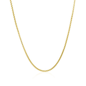 1.35mm 14k Yellow Gold Round Box Chain